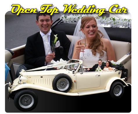 Cream Open Top Wedding Car